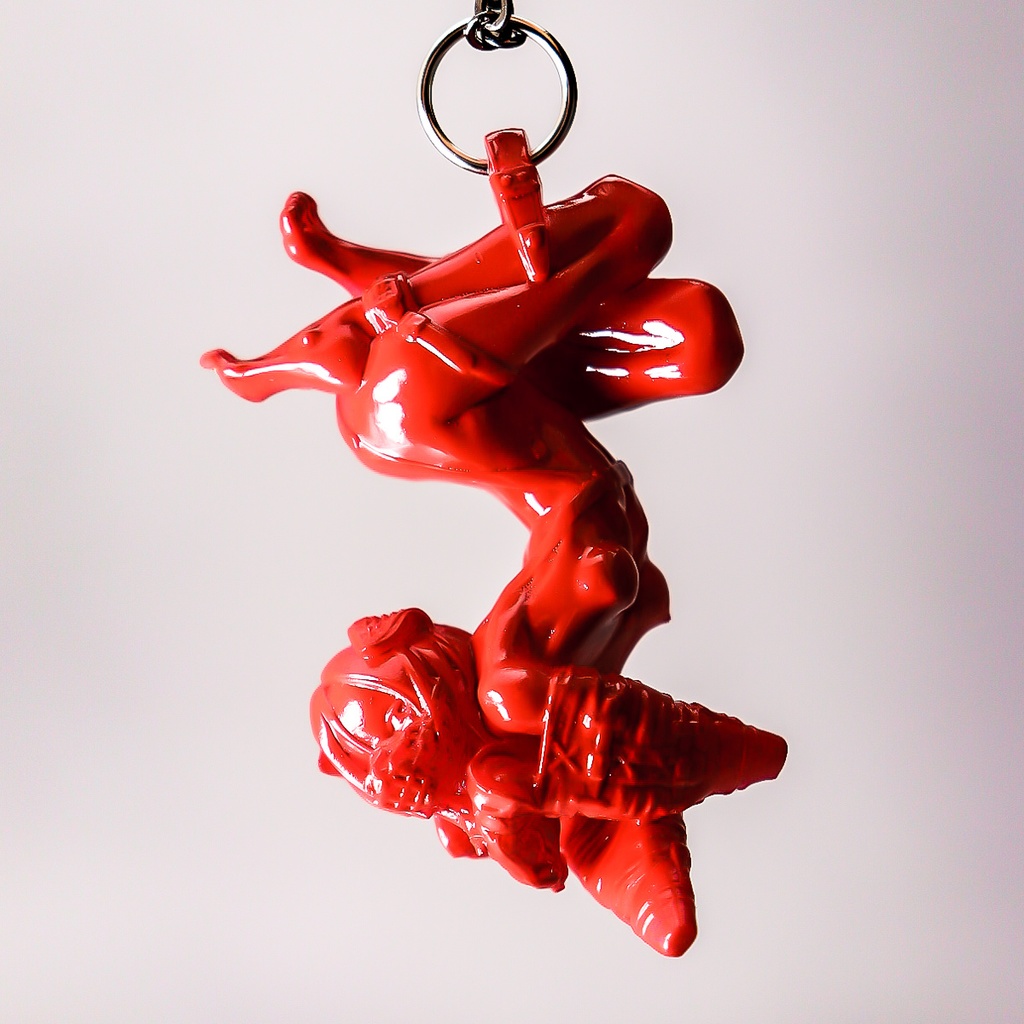 A little quiet, dog girl "RED" / PENDANT