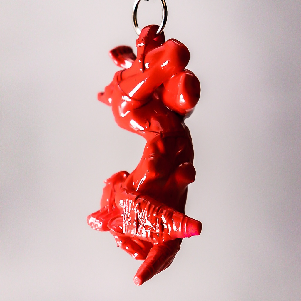 A little quiet, dog girl "RED" / PENDANT