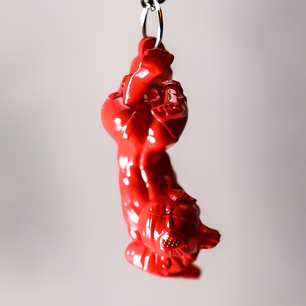 A little quiet, dog girl "RED" / PENDANT