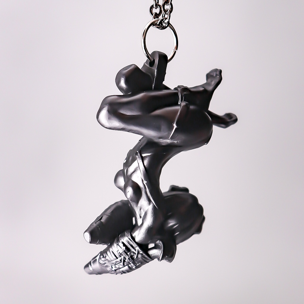 A little quiet, dog girl "BLACK" / PENDANT
