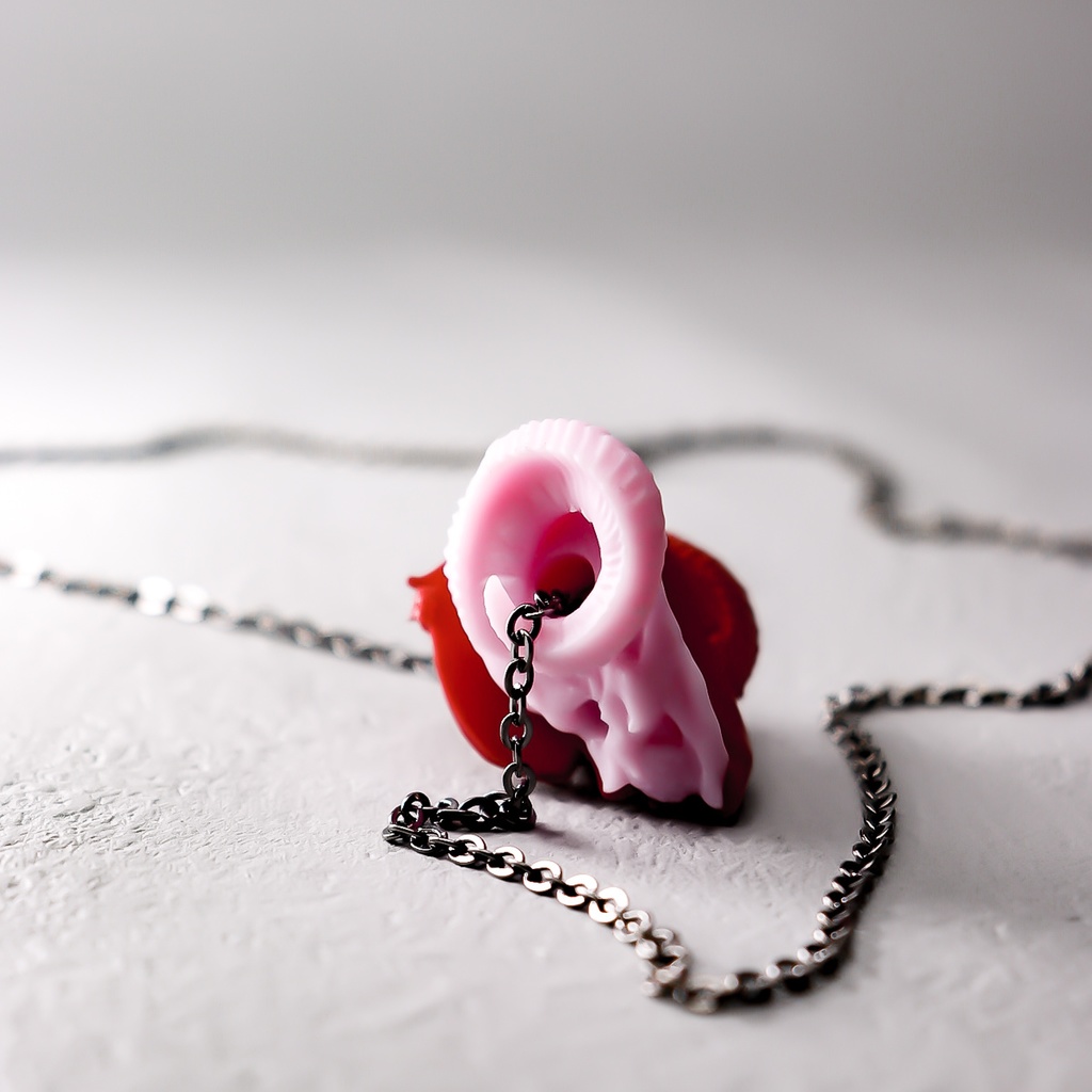 虚勢と不安 ”RED×PINK” / Fear and anxiety PENDANT