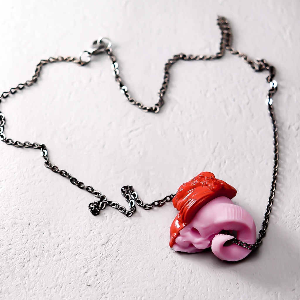 虚勢と不安 ”RED×PINK” / Fear and anxiety PENDANT