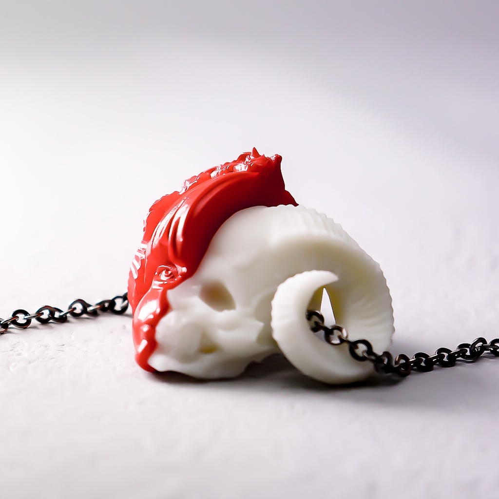 虚勢と不安 ”RED×WHITE” / Fear and anxiety PENDANT