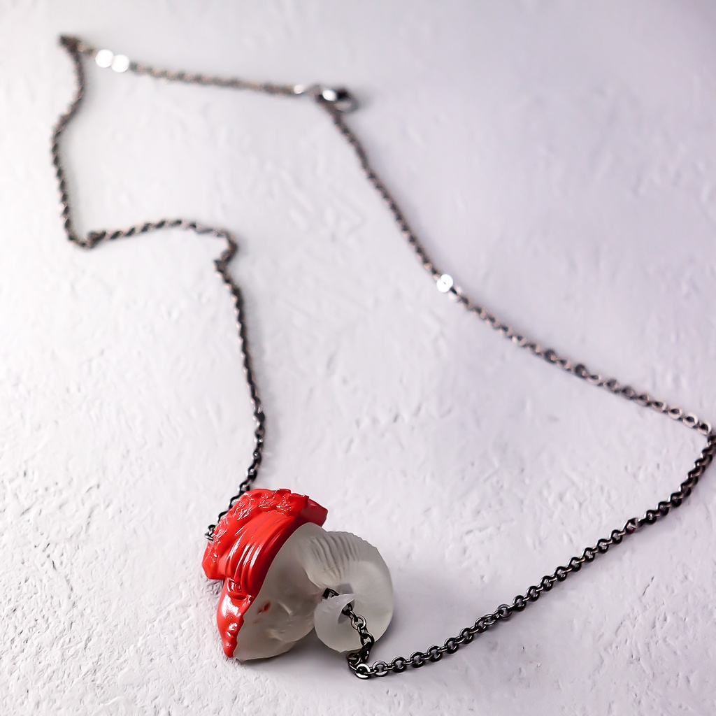 虚勢と不安 ”RED×CLEAR” / Fear and anxiety PENDANT
