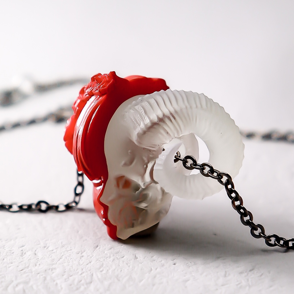 虚勢と不安 ”RED×CLEAR” / Fear and anxiety PENDANT
