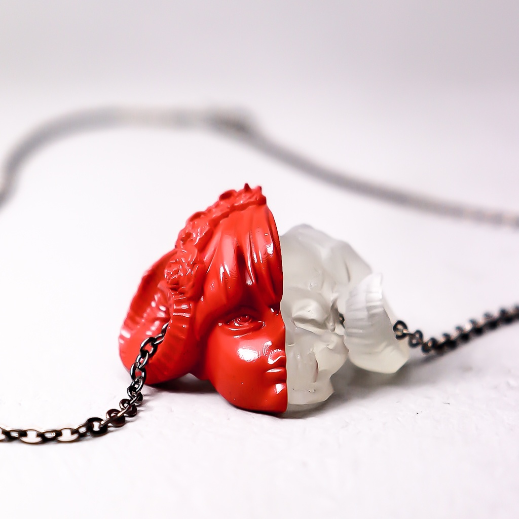 虚勢と不安 ”RED×CLEAR” / Fear and anxiety PENDANT