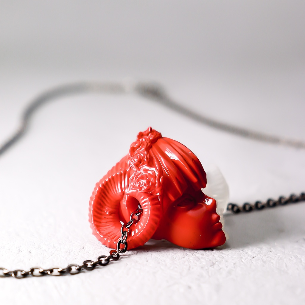 虚勢と不安 ”RED×CLEAR” / Fear and anxiety PENDANT