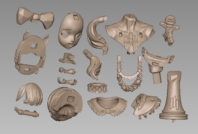 未塗装未組み立てガレージキット/ふいふい、あふぁあふぁ(ふりふり、あまあま)