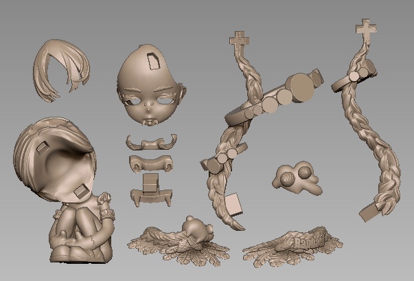 ちまちま、らふぁえる (未塗装未組み立てガレージキット)