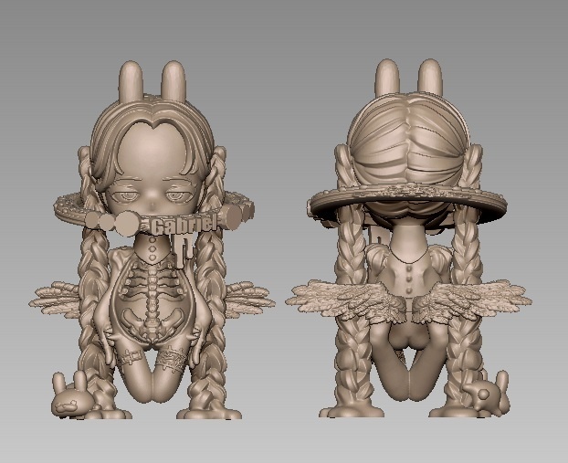 ちまちま、がぶりえる (未塗装未組み立てガレージキット)