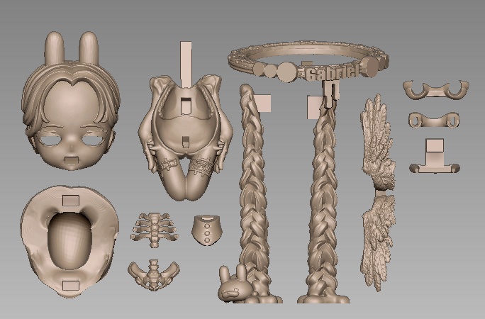 ちまちま、がぶりえる (未塗装未組み立てガレージキット)