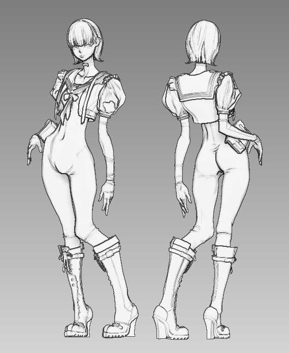 未塗装未組み立てガレージキット / みずいろ、ほろほろ、ぜんぶのかたち