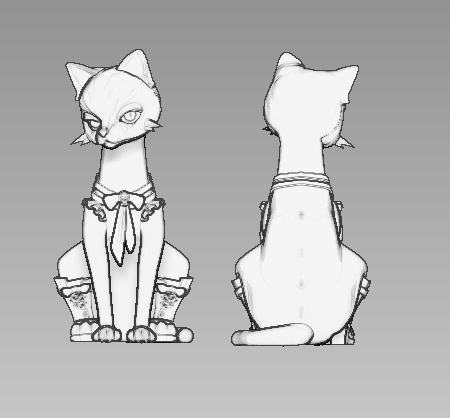 未塗装未組み立てガレージキット / みずいろ、ほろほろ、けもののかたち