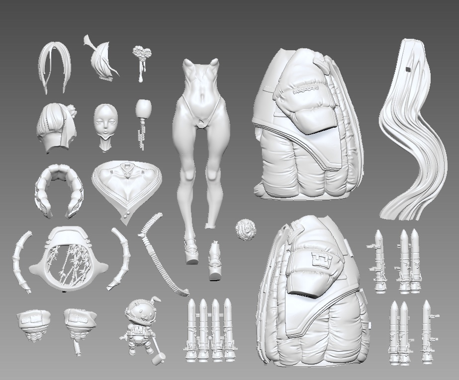 『KAGUYA / 逃避』STL file for 3D printing