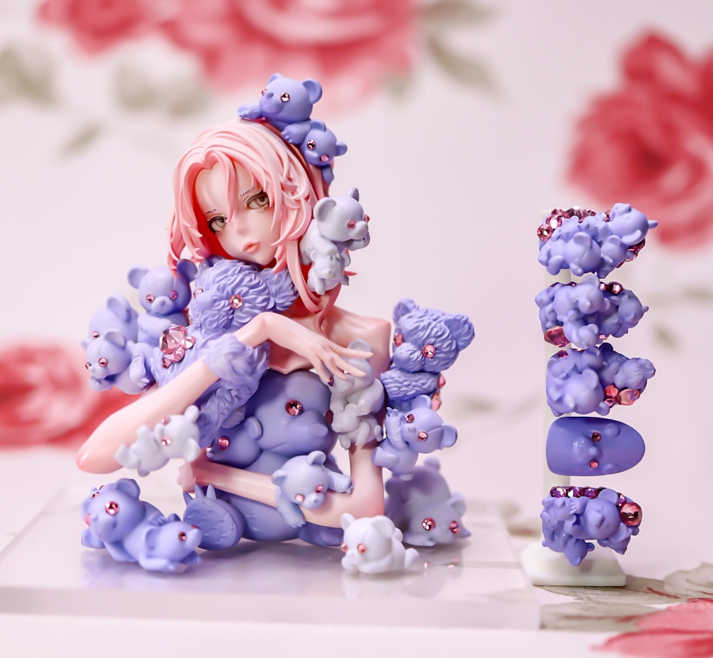 くまくまくま、あお、いちぶのかたち / 塗装済み完成品