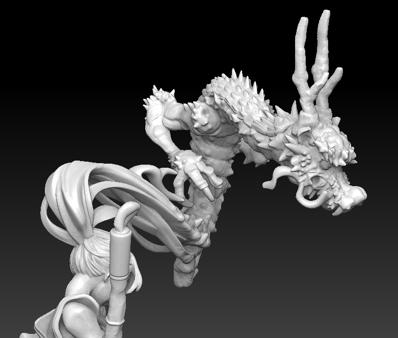 『辰 / Calligraphy Performance』STL file for 3D printing