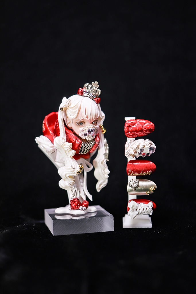 いちご、もこもこ、いちぶのかたち / 塗装済み完成品