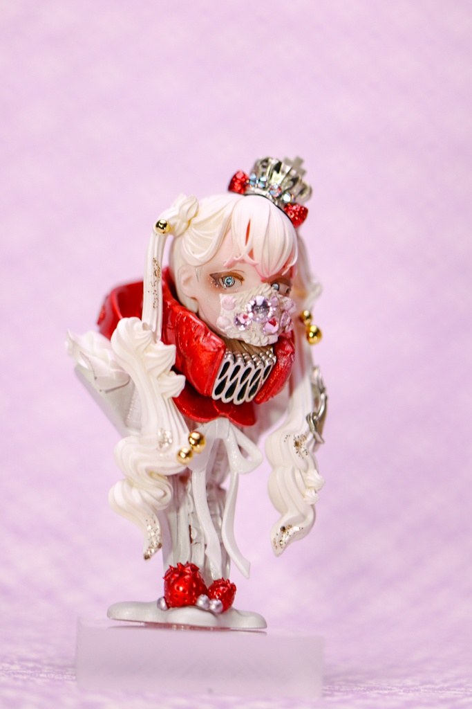 いちご、もこもこ、いちぶのかたち / 塗装済み完成品