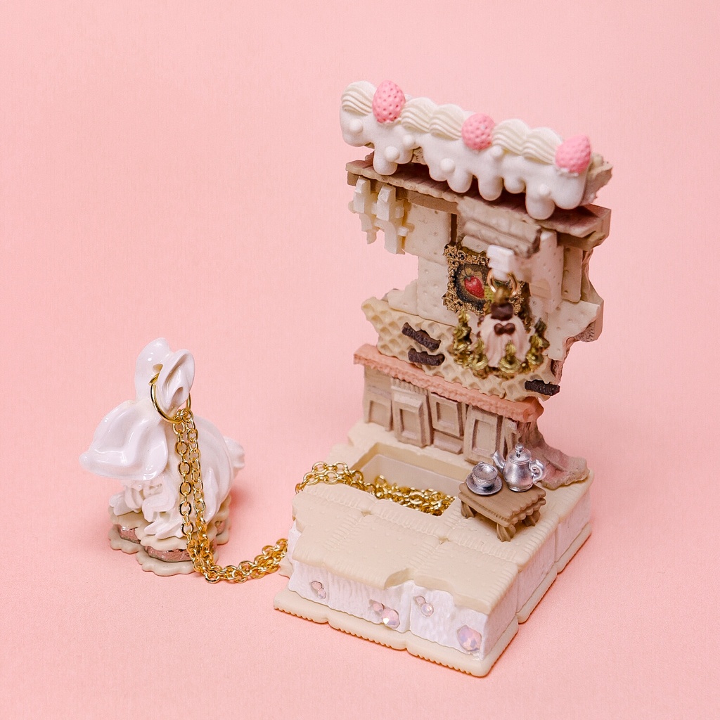【甘甘 CORE】クリームラビット ネックレス&専用ジオラマ / Milk Cream・Chocolate Cream