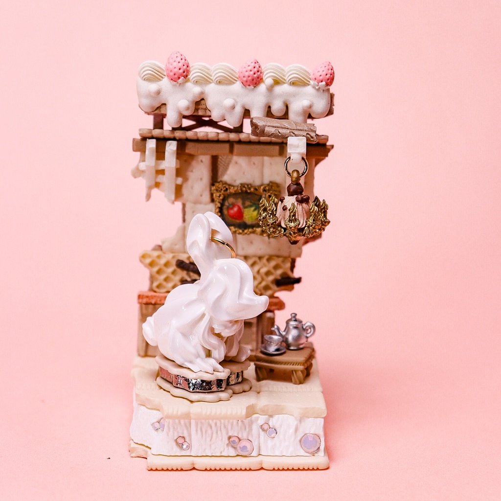 【甘甘 CORE】クリームラビット ネックレス＆専用ジオラマ / Milk Cream・Chocolate Cream