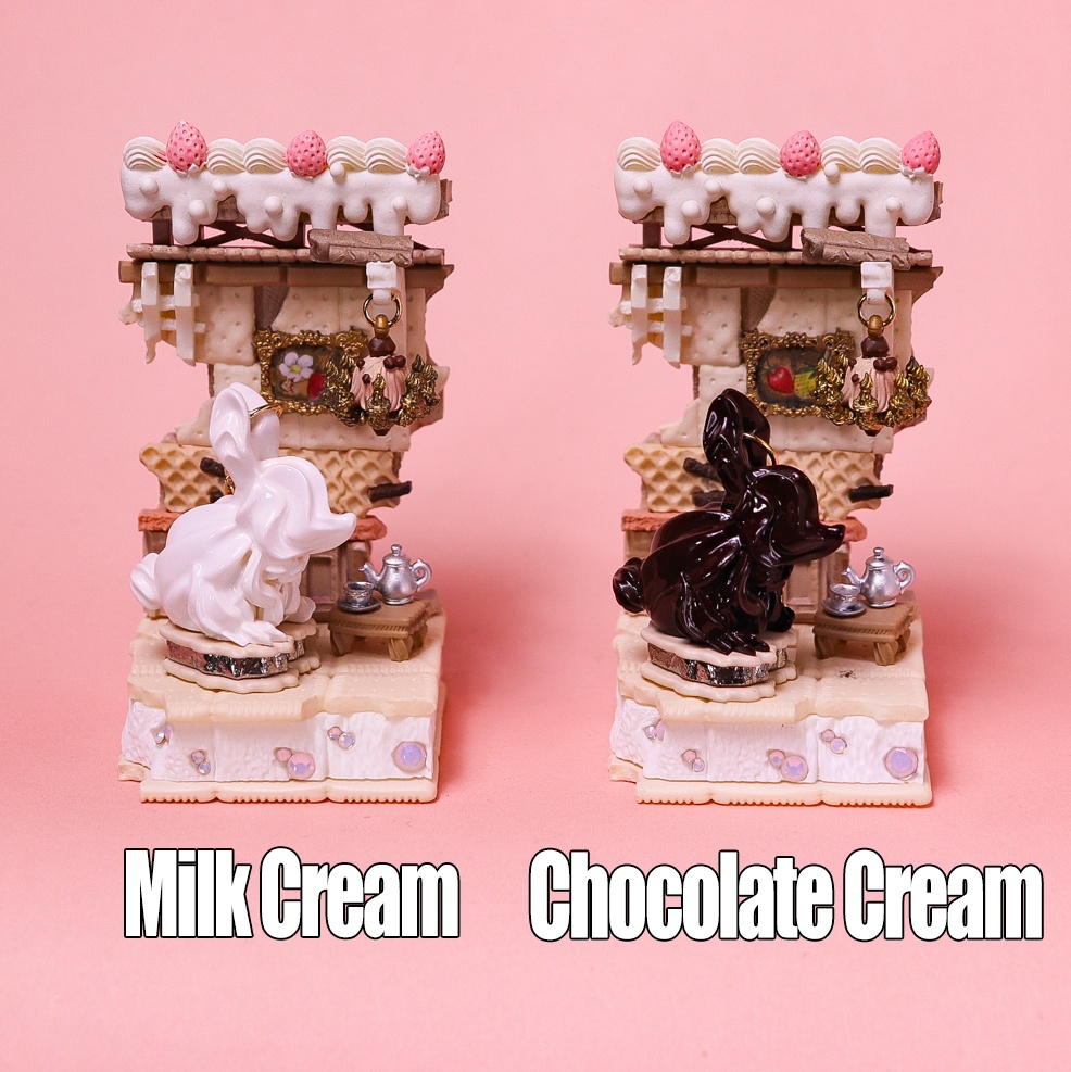 【甘甘 CORE】クリームラビット ネックレス&専用ジオラマ / Milk Cream・Chocolate Cream