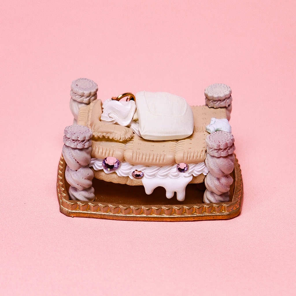 【甘甘 CORE】クリームベア ピアス&専用ジオラマ / Milk Cream・Chocolate Cream
