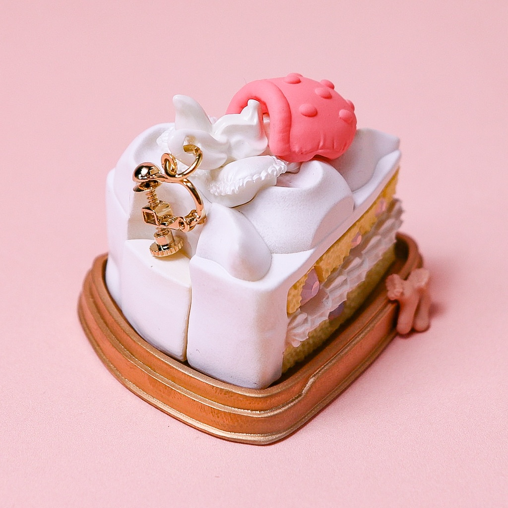 【甘甘 CORE】クリームラビット ピアス&専用ジオラマ / Milk Cream・Chocolate Cream