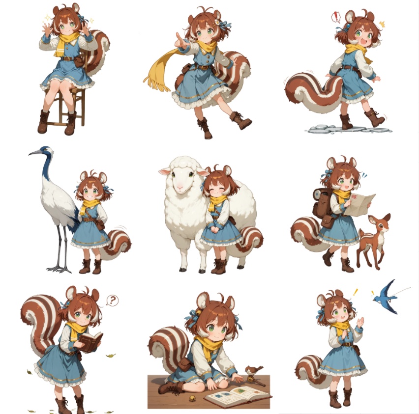 リス子 教育・資料用キャラクター素材