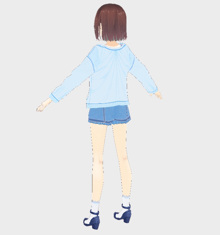 【Vroid衣装】 Braid & Check Knit Collection 【VRM,VRchat対応】