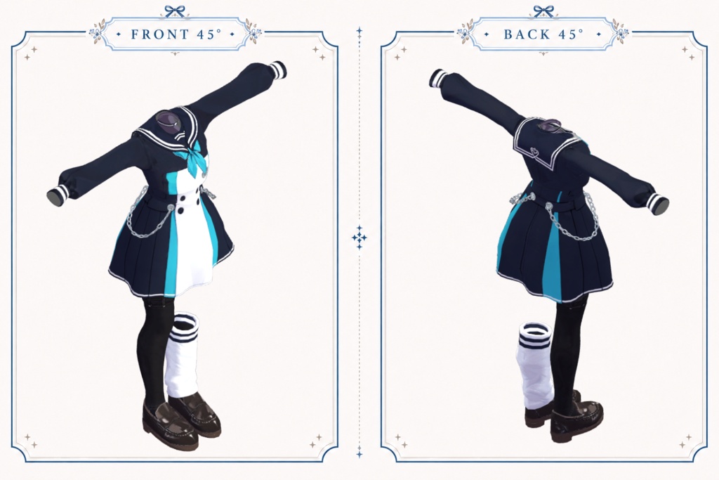 Midnight Sailor Chain Outfit【しなの/輝夜対応】