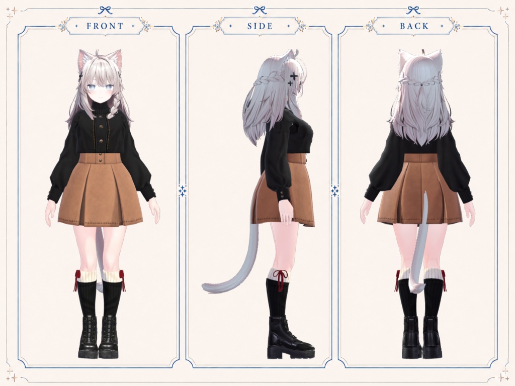 Noir Caramel Academy Outfit【しなの・輝夜・ショコラ対応 】
