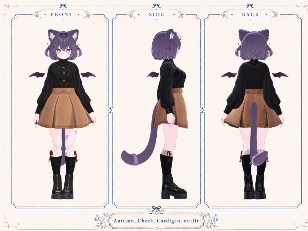 Noir Caramel Academy Outfit【しなの・輝夜・ショコラ対応 】