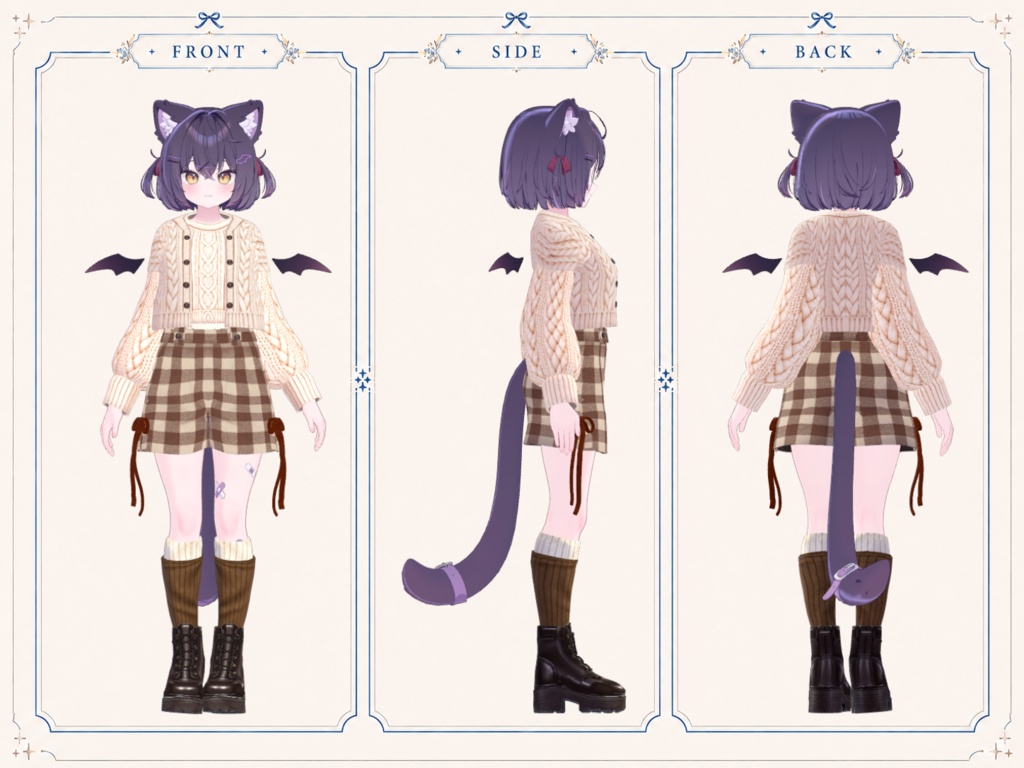 Caramel Cable Knit Outfit【4アバター対応 】
