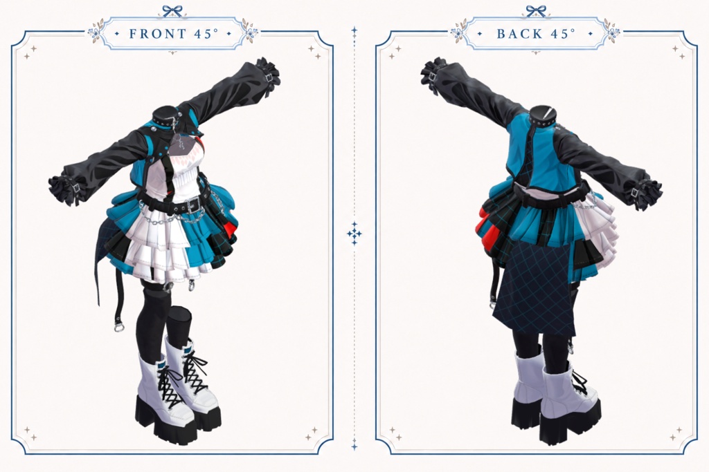 Nocturne Riot Outfit【しなの・輝夜・ショコラ・ミルティナ対応 】
