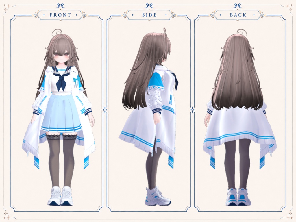 Azure_Drift_Sailor_Coat_Outfit【しなの・輝夜・ショコラ・ミルティナ対応 】