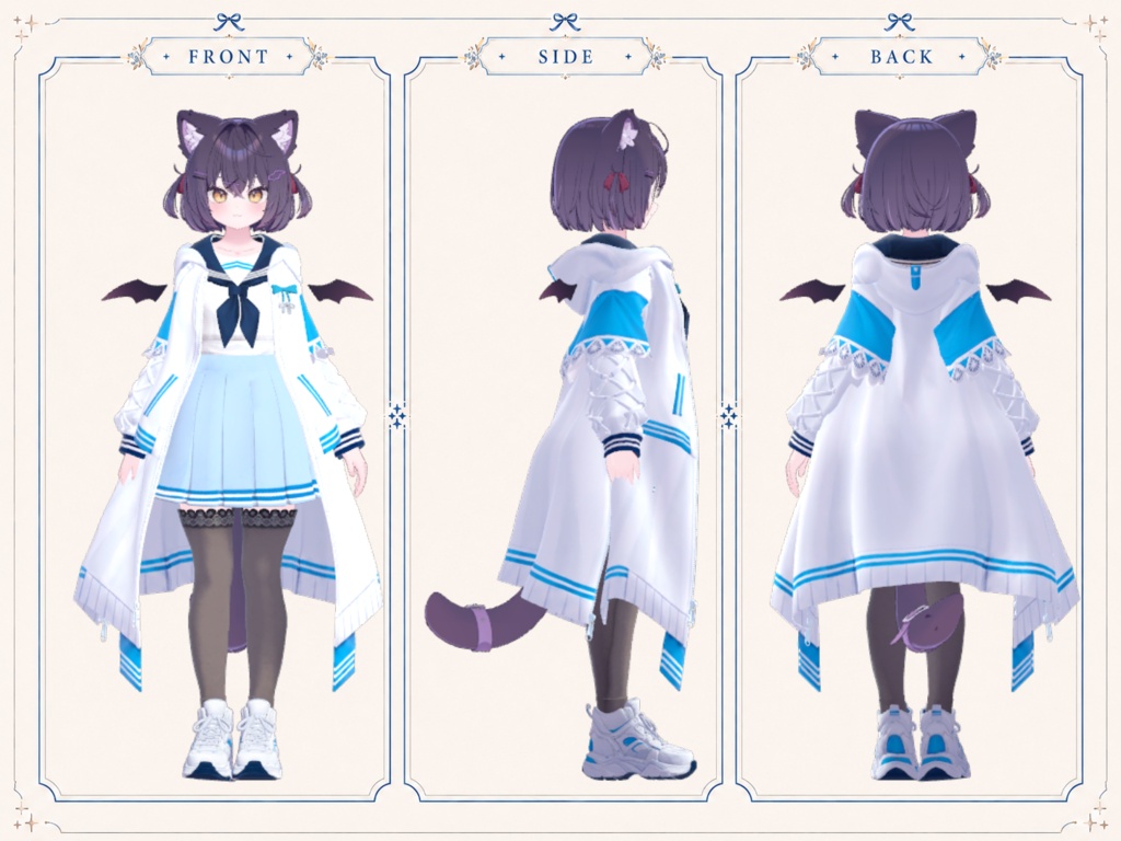 Azure_Drift_Sailor_Coat_Outfit【しなの・輝夜・ショコラ・ミルティナ対応 】