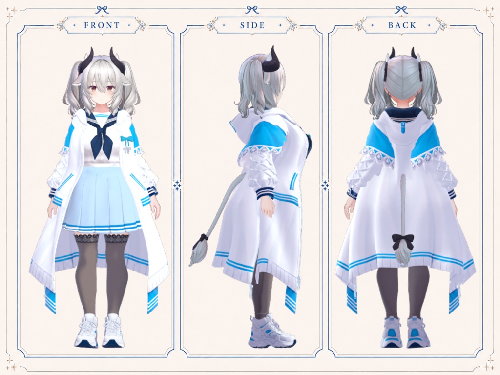 Azure_Drift_Sailor_Coat_Outfit【しなの・輝夜・ショコラ・ミルティナ対応 】