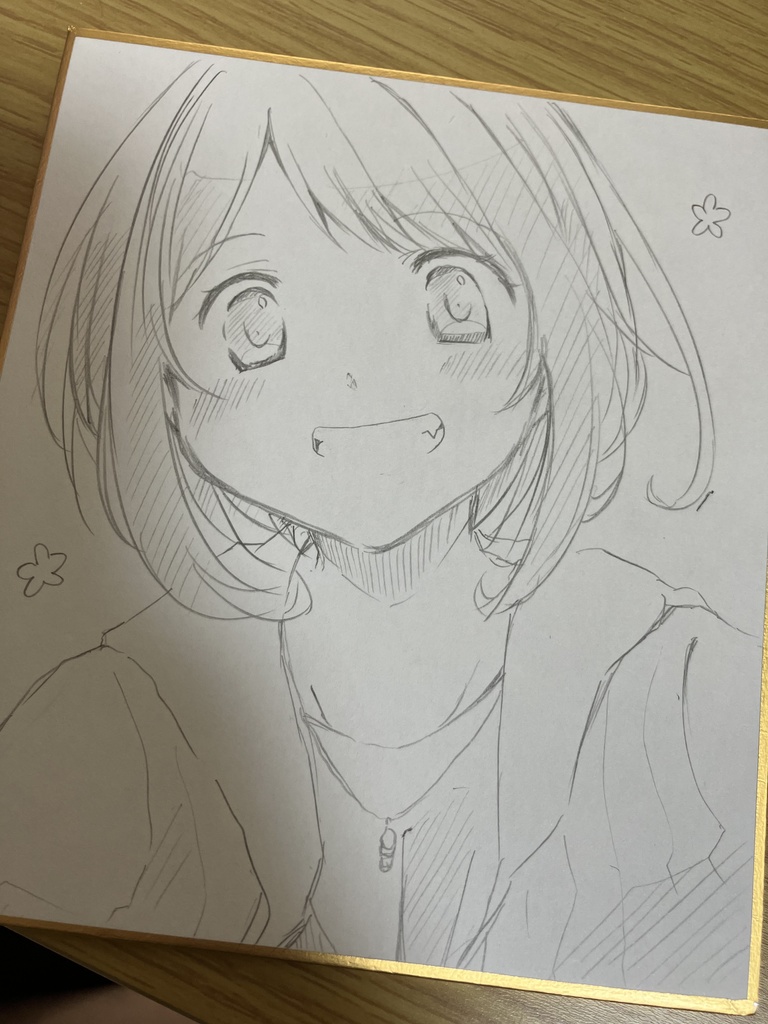 オリジナル女の子色紙