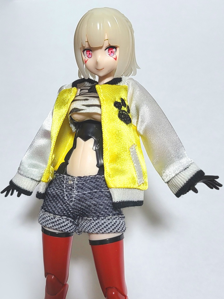 1/12可動フィギュア用 ねこスカジャン(全4色)