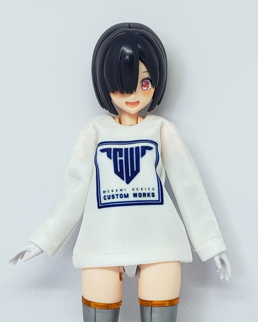 のび~るメガミシャツ(長袖) 昇華転写印刷