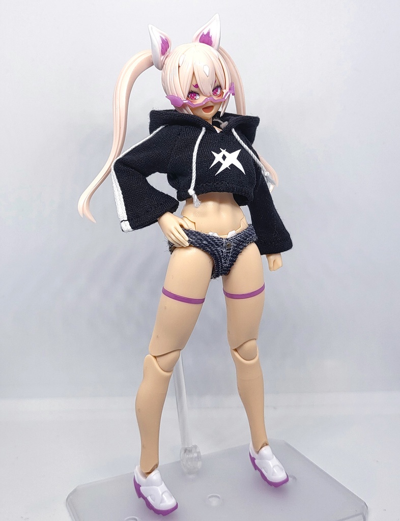 (新色追加)1/12 ショートパーカー(黒、赤、白、青、黄)