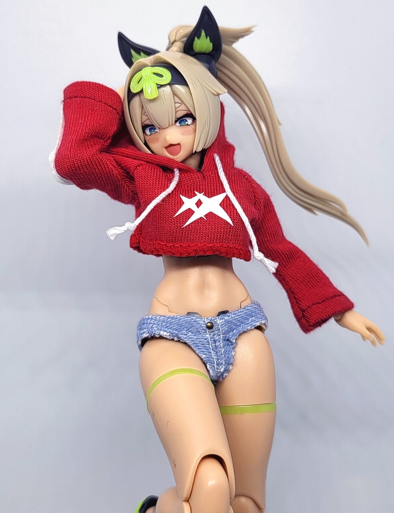 (新色追加)1/12 ショートパーカー(黒、赤、白、青、黄)