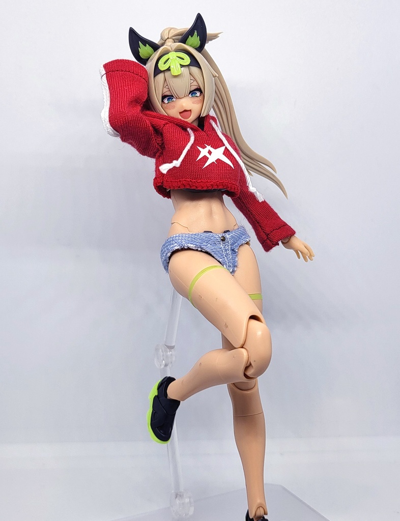 (新色追加)1/12 ショートパーカー(黒、赤、白、青、黄)