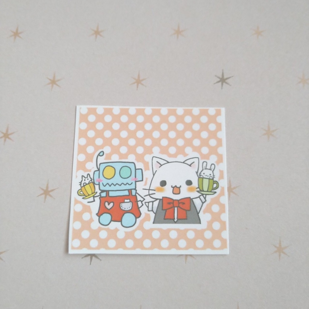 ステッカー200円、カフェ２