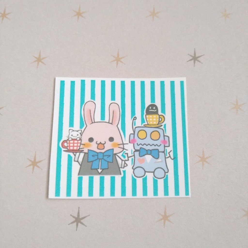 ステッカー200円、カフェ3