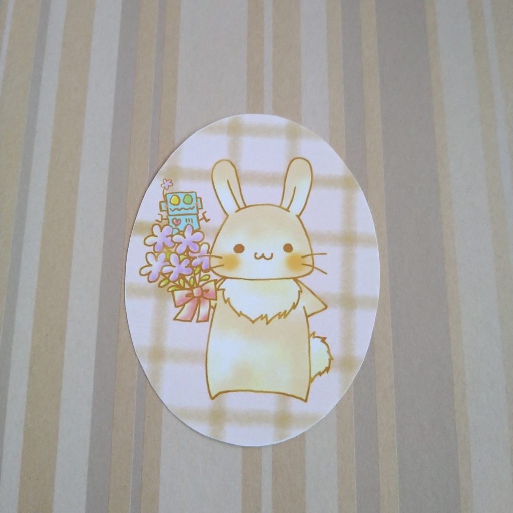 ステッカー300円、うさちゃんと