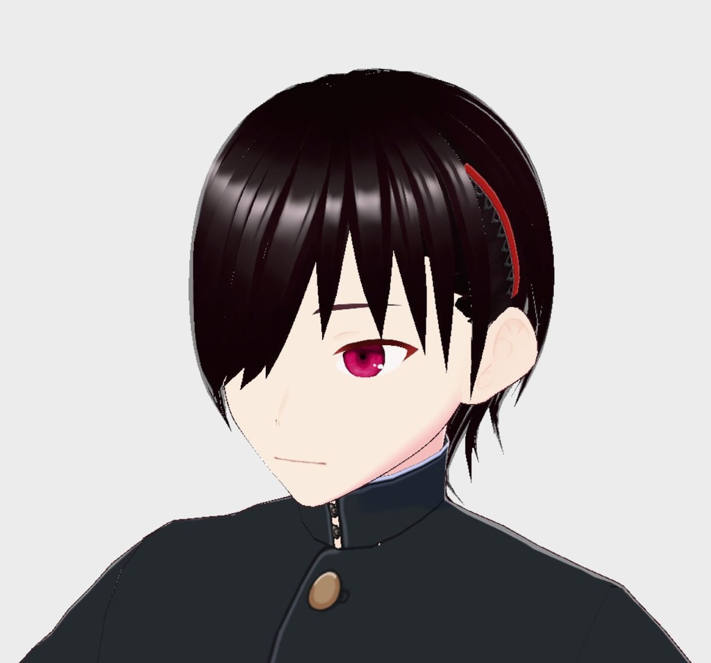 【VRoid正式版 3Ⅾモデル】吴暝（vroid形式）（ヘアピンで片目を覆うヘアスタイル）（ヘアプリセット）