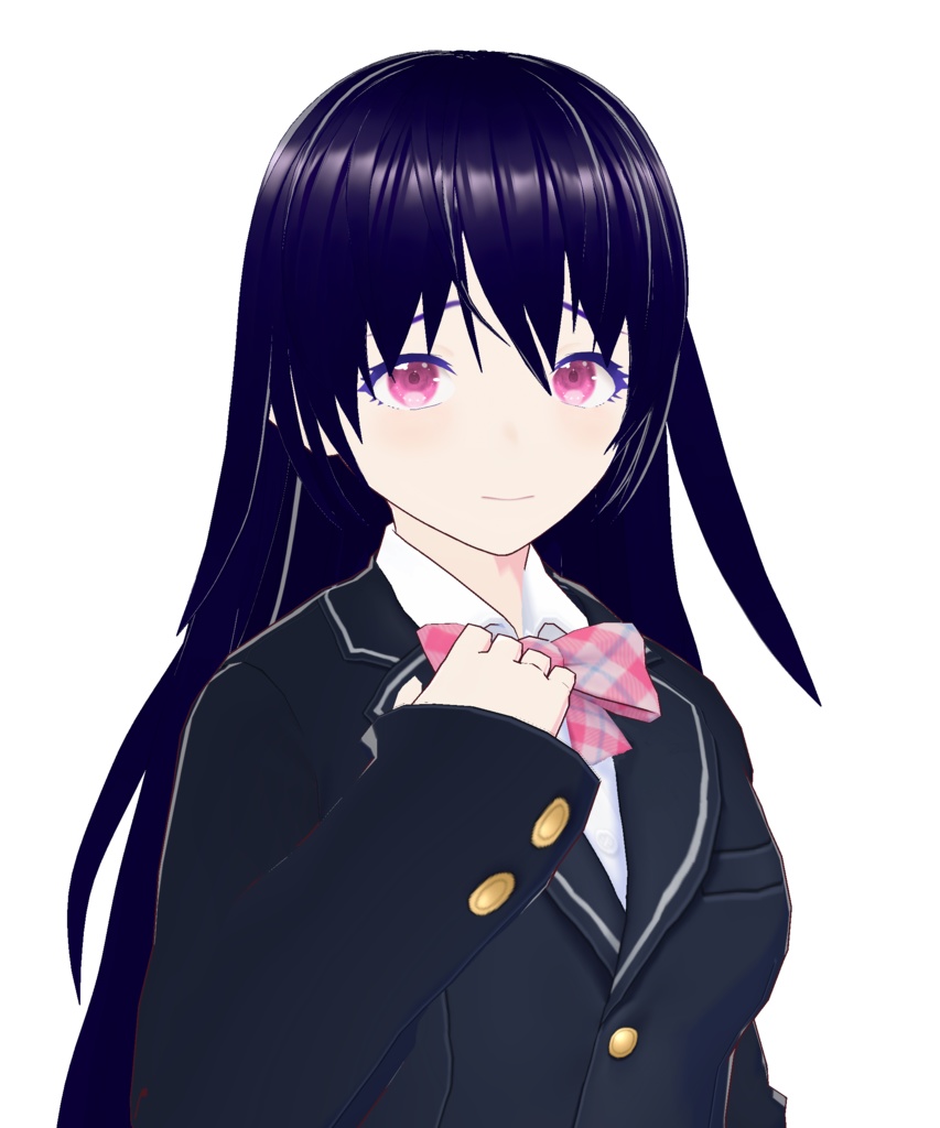 【VRoid正式版 3Ⅾモデル】女子高生 星田巡（vroid形式）（ヘアプ）
