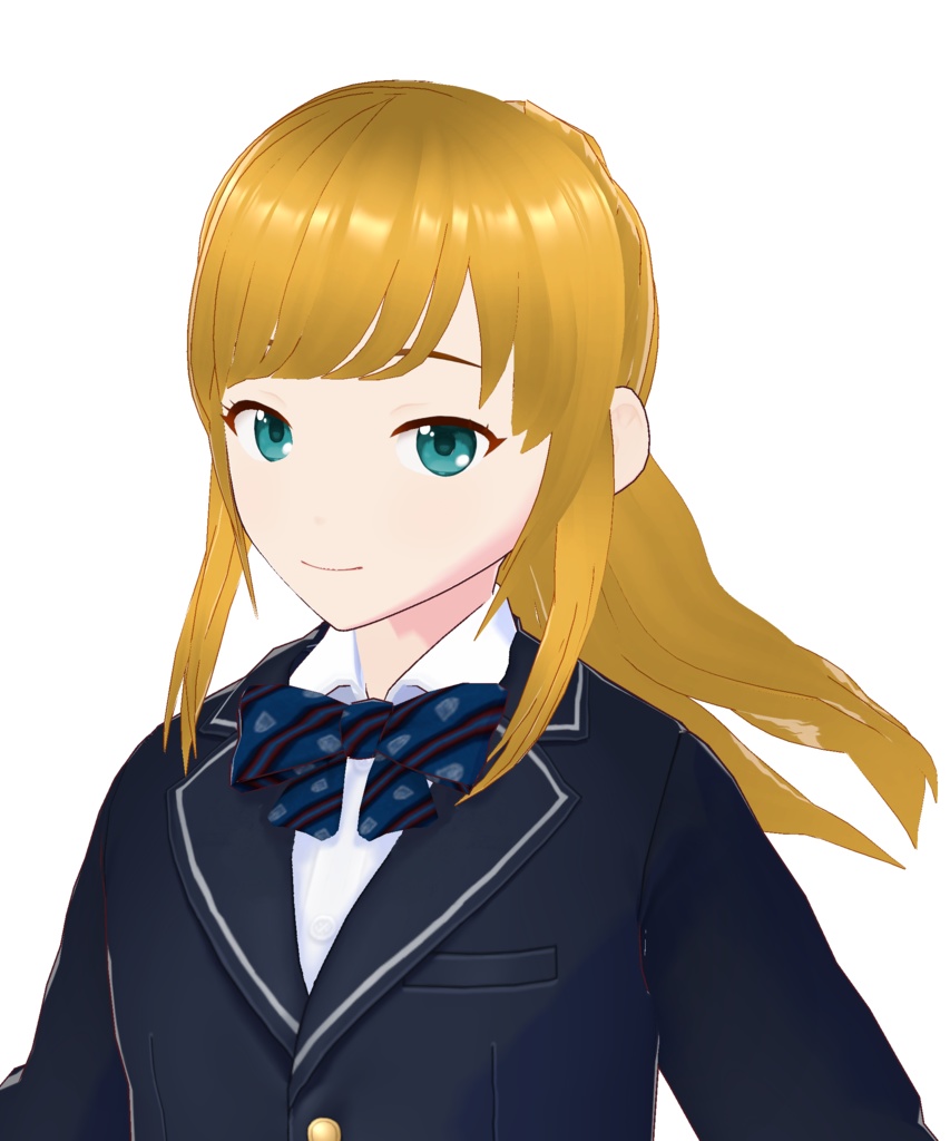 【VRoid正式版 3Ⅾモデル】女子高生 秋沢心毬（vroid形式）（ヘアプ）