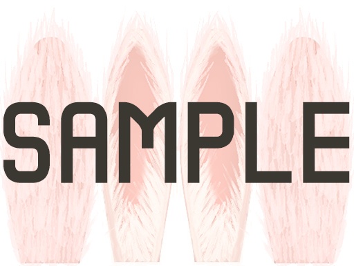 【VRoid正式版 テクスチャ】毛むくじゃらの兎の耳